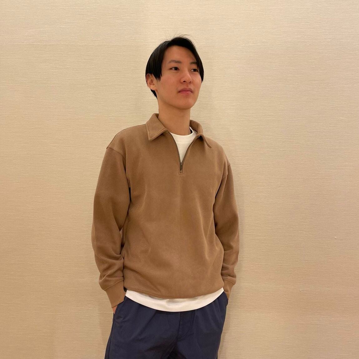 阪急西宮ガーデンズ】二重編み衿付きプルオーバーのご紹介｜ 無印良品